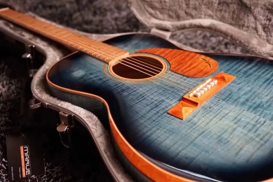 Livingston бренд 40 дюймов клен Делюкс Синий цвет акустическая гитара s, гитара акустическая