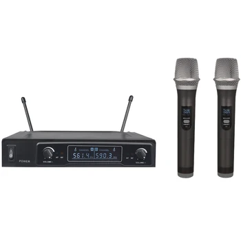 

Top Deals FB-U10 Dual Way Digital UHF Wireless Microphone with 2 Metal Handhelds R25 EU Plug