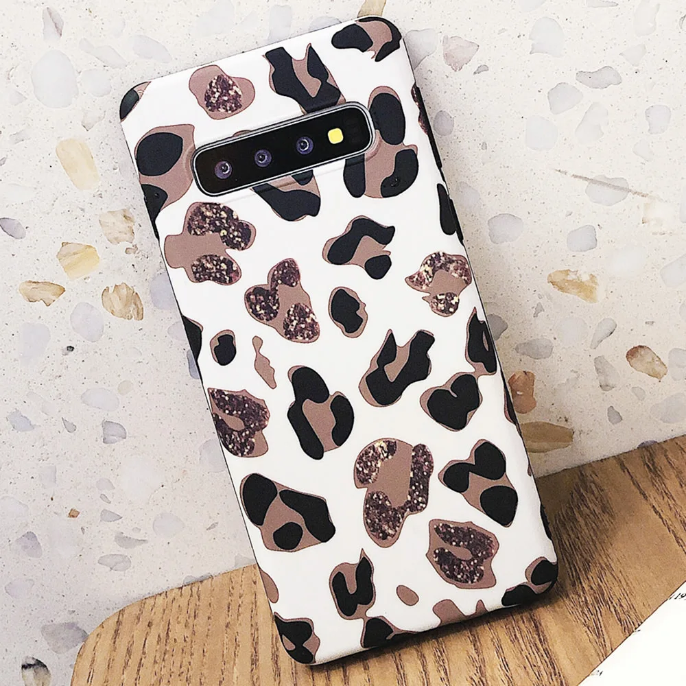 Мягкий силиконовый чехол с леопардовым принтом для Samsung Galaxy S10 Plus S8 Тонкий