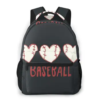 

Backpack Women Shoulder Bag For Teenage Girls Baseball Love Hearts Bagpack Female Ladies School Backpack