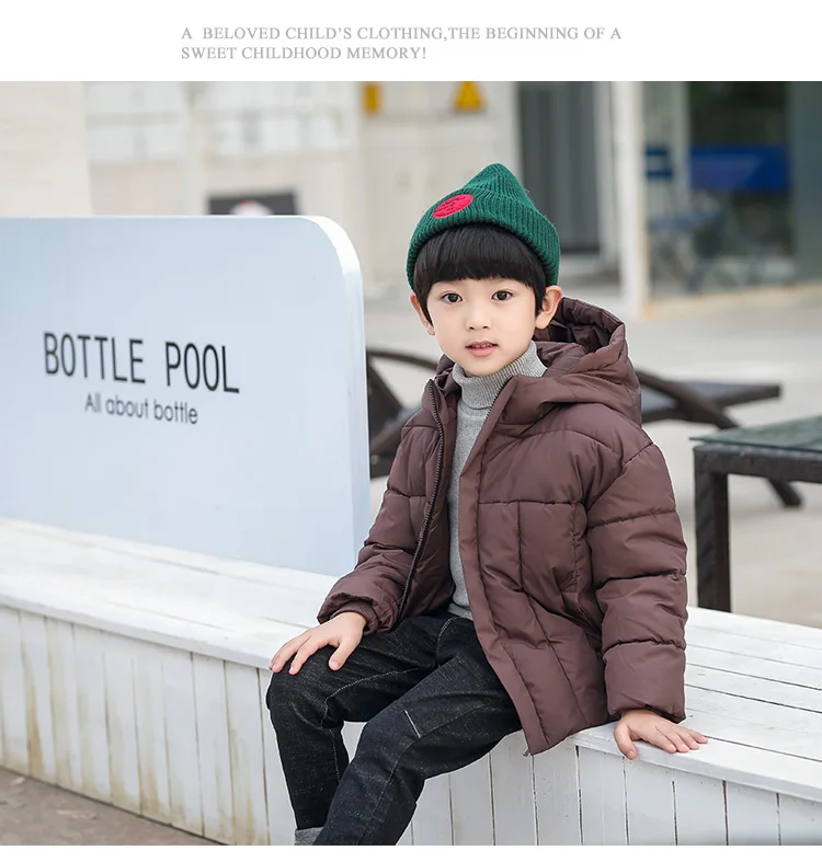 Детское пальто 2019 куртка для мальчиков осенне Пальто для девочек Детская толстая верхняя одежда зима-осень длинная теплая куртка с