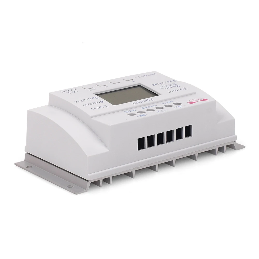

MPPT40A Home Intelligent PWM Dual Timer Control Charge Regulator USB Port Auto Solar Controller LCD Display Overload Protection