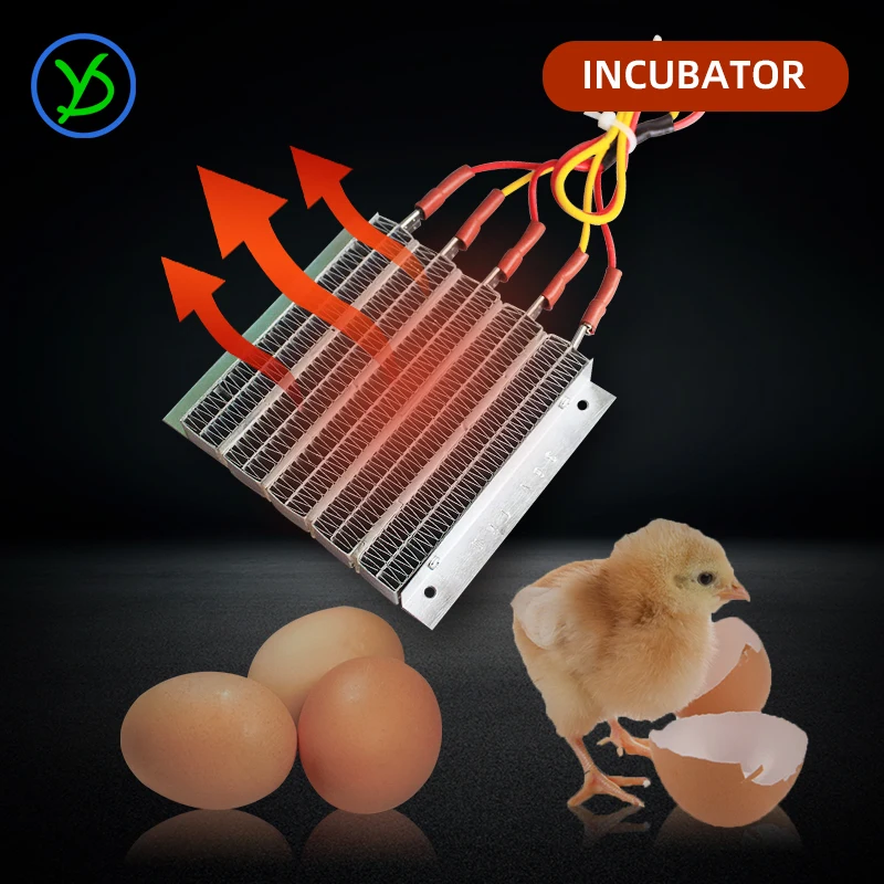 48V 1000W PTC ceramic air heater conductive type constant temperature ceramic aluminum With wiring 100B4 130*125*15mm