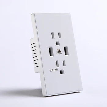 

Dual USB Wall Outlet Charger Port Socket with 15A Electrical Receptacle AC Power 5V/2A TSH Shop