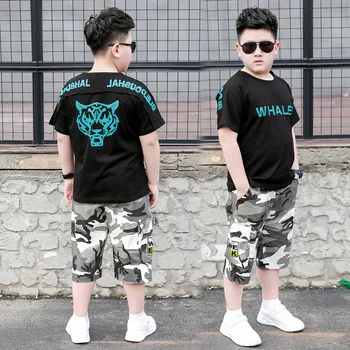 

Fat Boy Girl Child Clothes Large Plus size Children's Sets 2020 Clothes Summer Kids boys Clothes cotton T-shirt Tops + Pants
