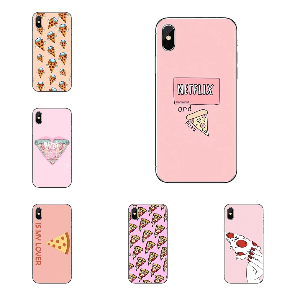 pink pizza Pattern Collage Mobile Phone Case For Huawei Honor 7X V10 6C V9 6A Play 9 Mate 10 Pro Y7 Y5 P8 P10 Lite Plus GR5 2017 |