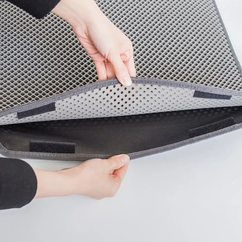 Pet Cat Litter Mat Waterproof EVA Double Layer Cat Litter Trapping Pet Litter Box Mat Clean Pad Products For Cats Accessories