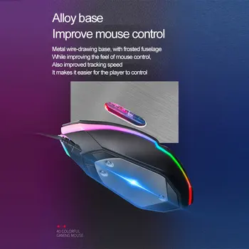

Laptop Mouse Quick Response Esports Mouse Colorful Lighting System Glowing Mouse Wired Mouse M5 Mouse For Office Home Games