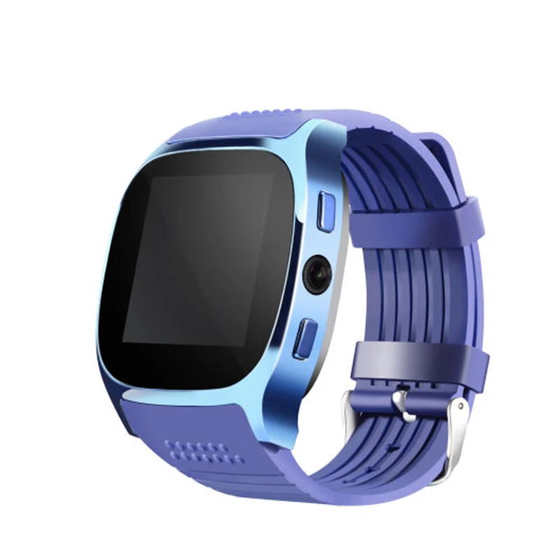 T8 Смарт часы Модные Бизнес Спорт Музыка 1,5" ips HD экран sim-карта камера Bluetooth соединение синхронизация браслет умные часы - Цвет: blue