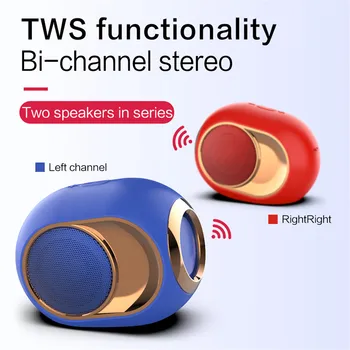 

Bluetooth Speaker Portable Multi-function TWS Speaker 4D Stereo Surround Sound Outdoor TF Card FM Radio Speaker HD Call