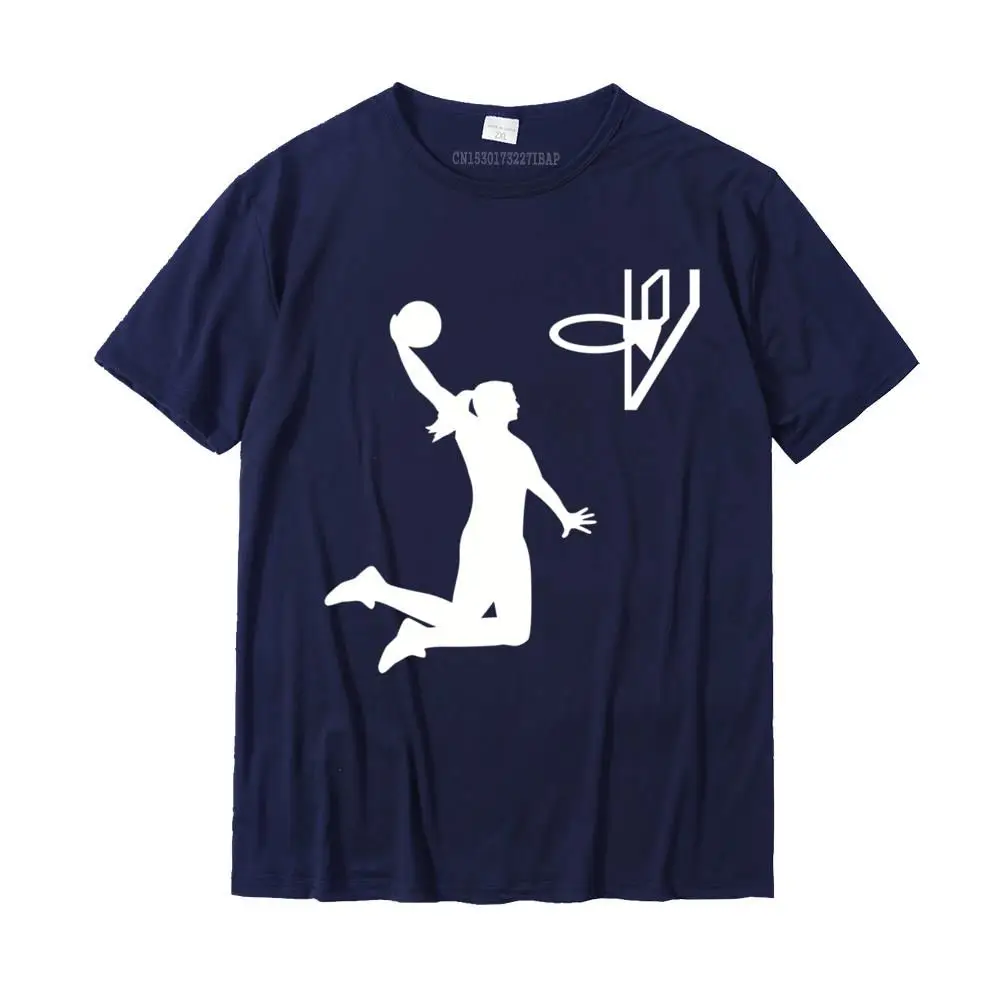 Fashionable Short Sleeve Tops Tees Lovers Day O Neck 100% Cotton Fabric Men T-shirts Design Fashionable Tops & Tees Special Basketball girl woman Long Sleeve T-Shirt__MZ15837 navy