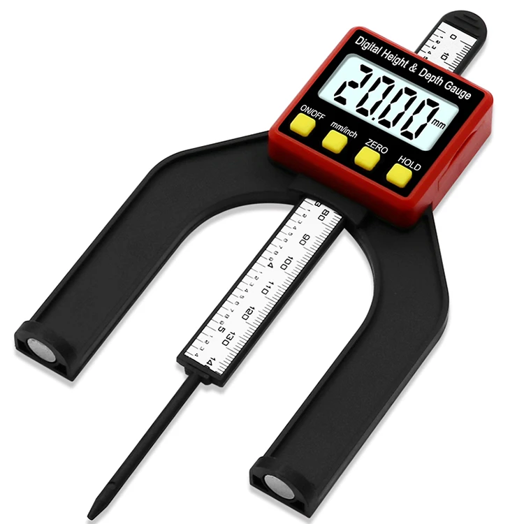 LCD Number Altimeter Saw Blade Magnetic Band Table Saw Depth Gauge Digital Display Pit Gauge Woodworking Measuring Tools