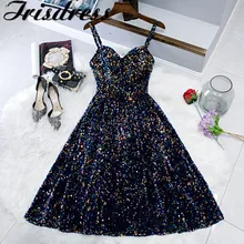 Блестящие расшитые блестками Короткие платья для выпускного вечера сексуальные с открытой спиной vestidos de graduacion дешевые Под 100 размера плюс вечерние платья для выпускного вечера