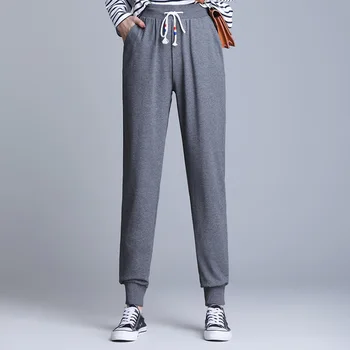 

Women Trouser Korean Style Female Streetwear Sweatpants Plus Size Harem Pants Woman Solid Spring Autumn Trouser