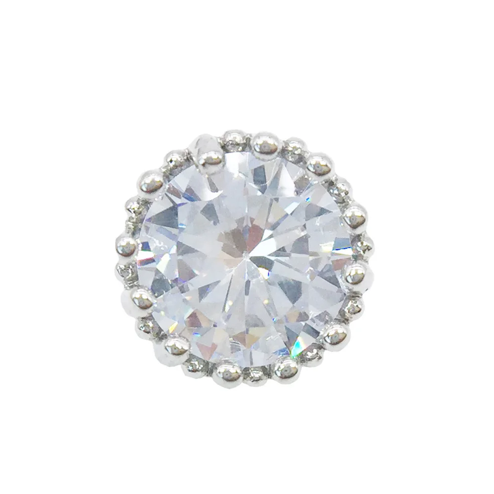 5pcs Zircon Round Buttons 7mm High Quality Silver Shirt Blouse Button DIY Jewelry Making Accessories | Дом и сад