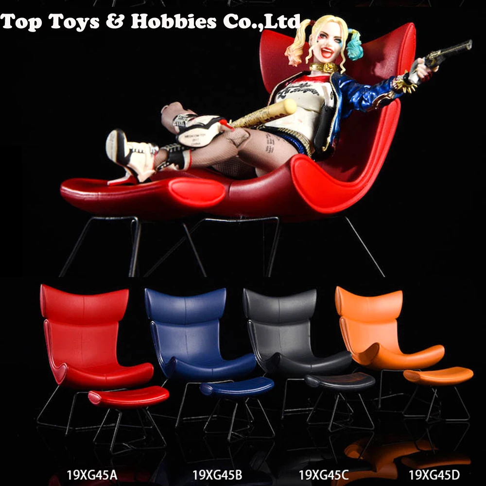 

Couch Model Toys Collection Gift VSTOYS 1/12 19XG45 Leisure Chair Set Black Metal 6'' Figure Scene Accessories Figure Accessory