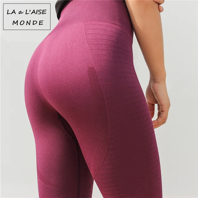 US $12.38 Lucylizz Women Yoga Pants Fitness Sports Leggings Running Tights Sportswear Push Up Pants Gym Cloth