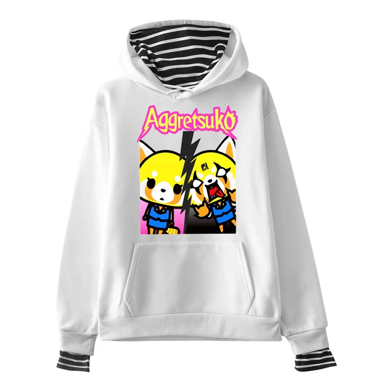 Pullover Women/men LettBao Aggretsuko Womens Hoodies Pullover Long Sleeve High Quality Elastic Breathable Vogue Hoodies Women