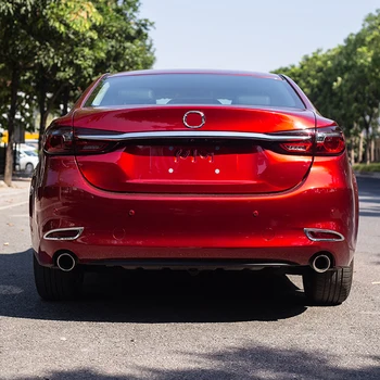 

For Mazda Mazda6 2019 2020 FRONT Fog Light Cover Lamp Eyebrow Foglight cover Trim ABS carbon fiber black 2pcs