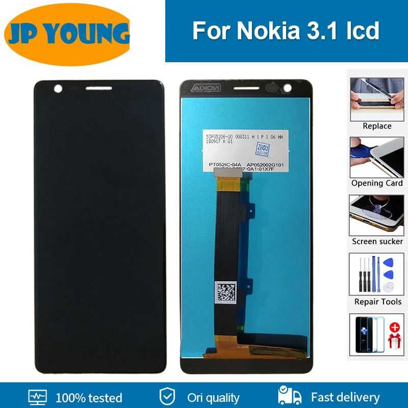 

Original lcd for Nokia 3.1 LCD Display Touch Screen Digitizer Assembly Replacement Parts 5.2" LCD for Nokia N3.1 Display TA-1063