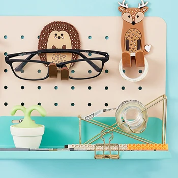 

Cute Hooks Adhesive Removable Fridge Sticker Refrigerator Message Coat Hanger Key Holder Storage Hook Home Garden Hooks