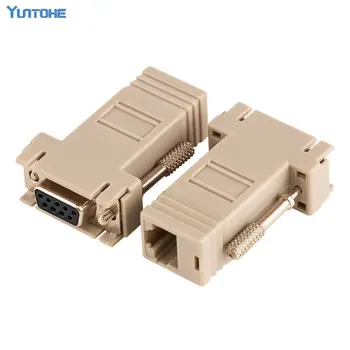 

300PCS/lot rs232 DB9 Female to RJ45 Female RS232 Modular Adapter Free Shipping
