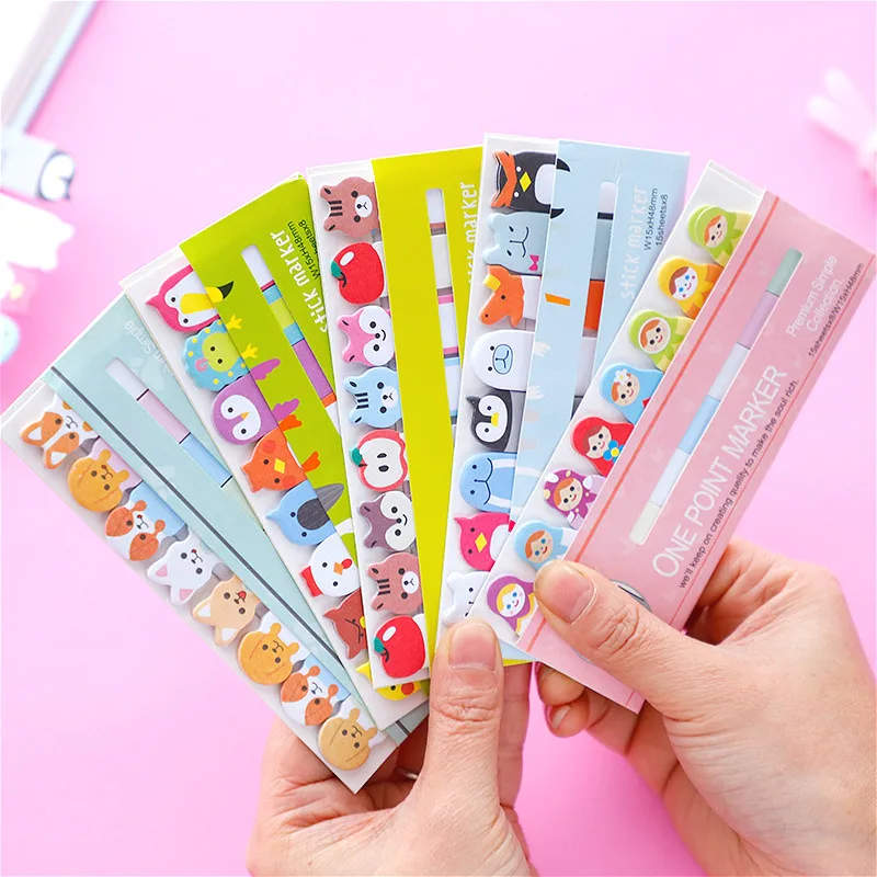 Mini Cute Cartoon Animals Cat Panda Memo Pad Sticky Notes Memo Notebook Statione 
