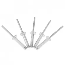 200 шт./лот M4x20mm алюминиевый заклёпный пистолет ядро потянув клепки разрыв оправки для ногтей с мушроновой головкой и полированной хромированной поверхностью