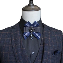 Colar adulto flor gravata borboleta formal usar colar flor listra colar festa de casamento noivo melhor homem colar flor laço