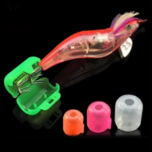 20 Pieces Fishing Hook Cover Squid Lure Hook Case Fish Jig Hook Caps Case High quality Plastic Material Color Random