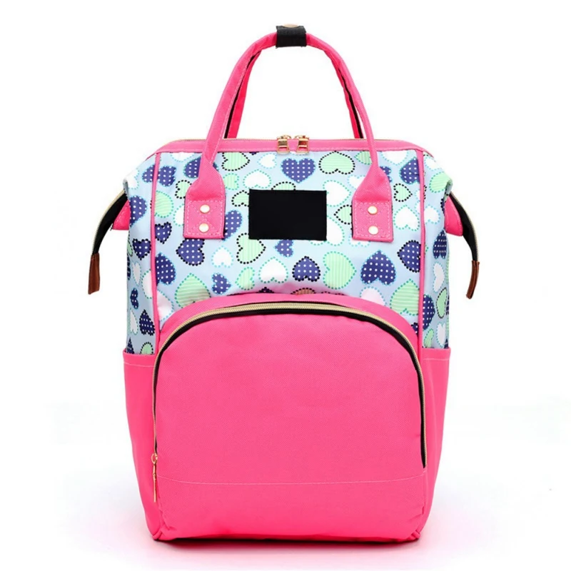 

Travel Fashion Heart Print Mummy Maternity Bag Large Capacity Waterproof Backpack Multi-function Backpack Nursing Bag