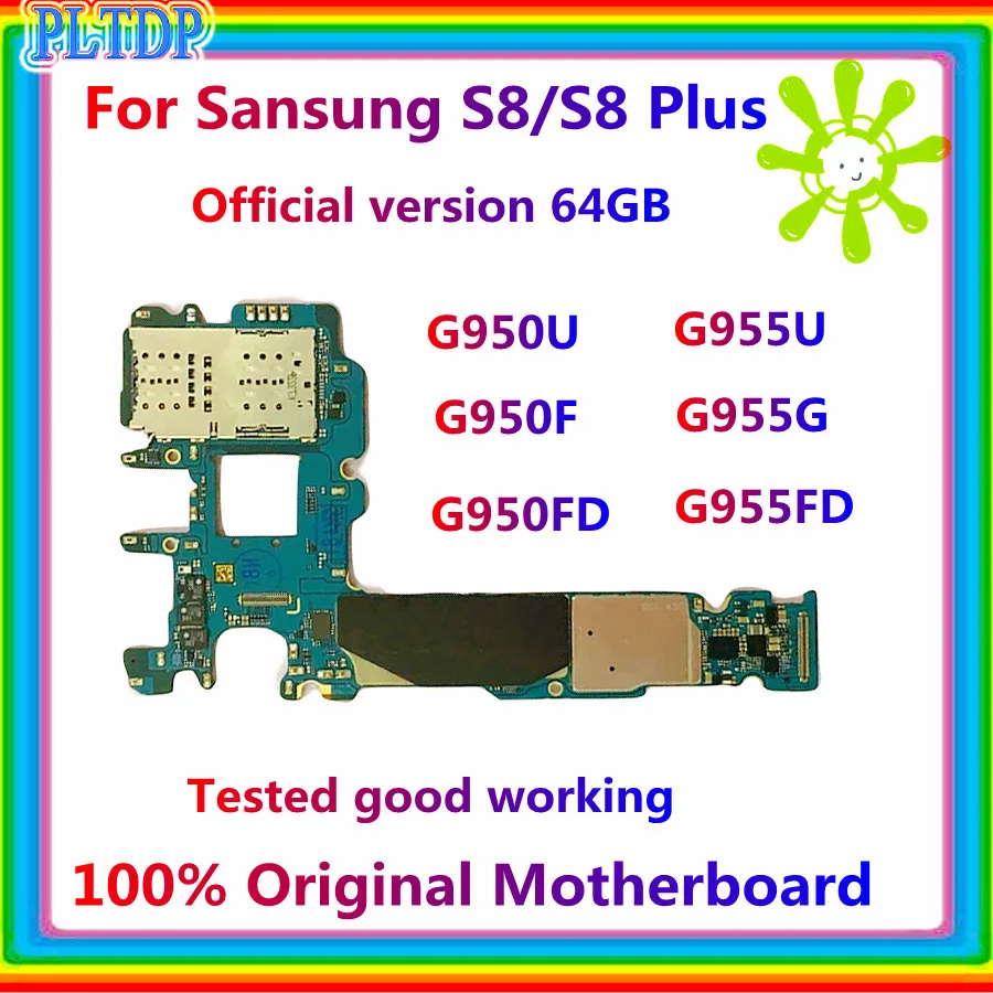 

Original Unlock Mainboard For Samsung Galaxy S8Plus Logic board G955FD G955F G955U S8 G950FD G950F G950U Motherboard 100% Tested