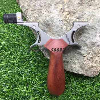 

New Tc21 Titanium Slingshot Outdoor Shooting Slingshot Rubber Band Professional Led Sight Hunting Catapult Hunting Slingshot