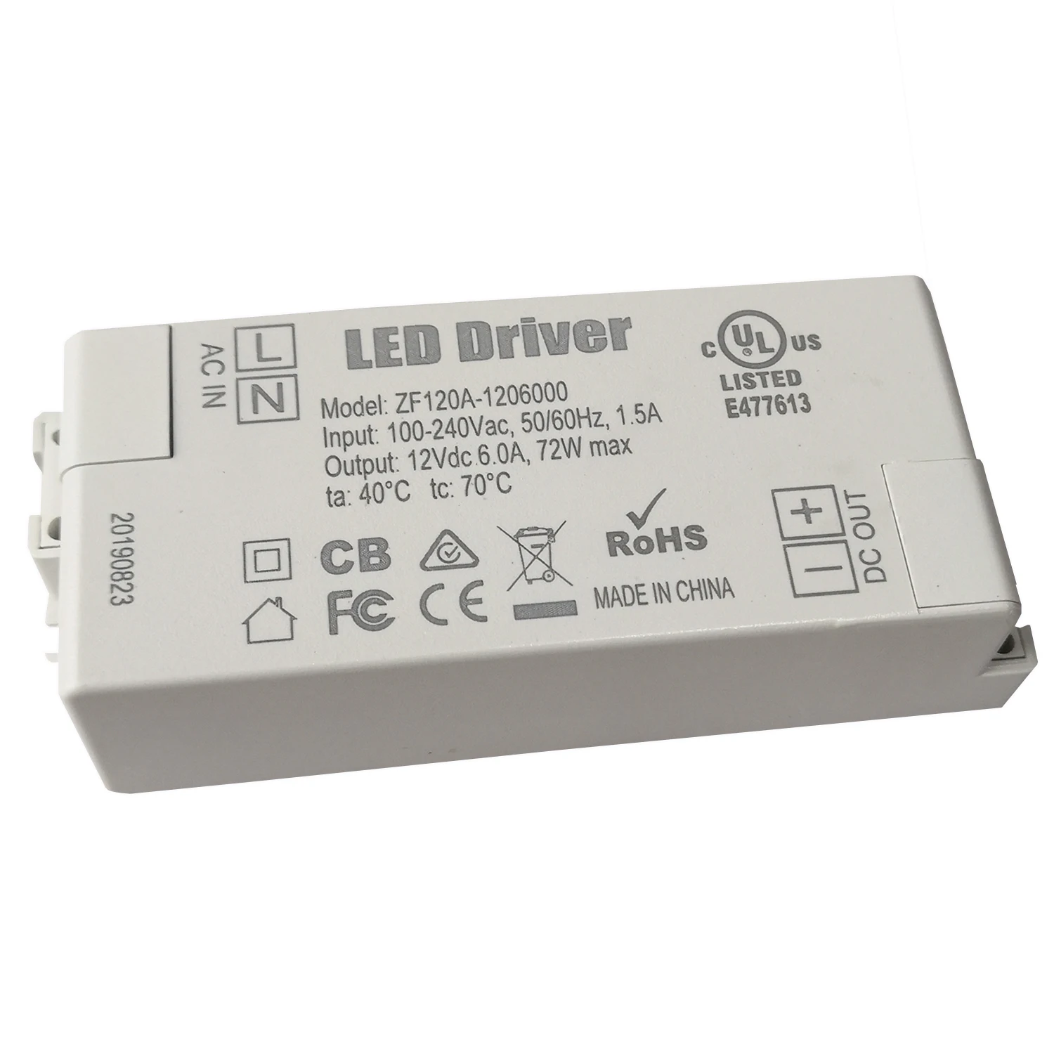TONGLIDA ZF120A-1206000 72 Вт AC/DC адаптер Светодиодный источник питания для светодиодных
