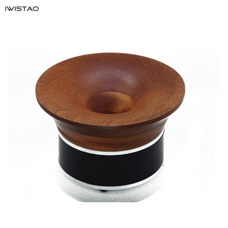 IWISTAO Solid Wood Horn HIFI Horn Super Tweeter Driver Head 1 inch 8 ohms Max 40W 1.2-32Khz Compensation for Full Range Unit