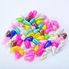 50pcs Rainbow Waterdrop Shape Imitation ABS Acrylic Pearl 8 x15mm Craft Spacer Hole Bead Sewing Jewellery Clothing Wedding DIY ► Photo 2/6