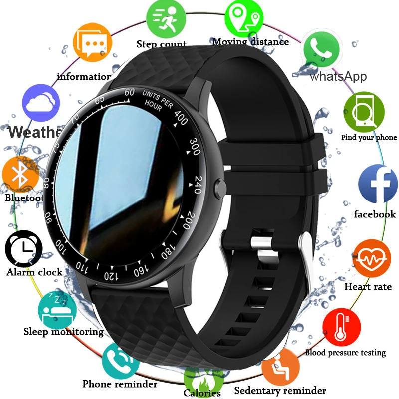 Photo Product 2021 Smart Watch Men Blood Pressure/Hear Rate Monitor Fitness Tracker Clock IP68 Waterproof Smartwatch Women For Xiaomi Iphone