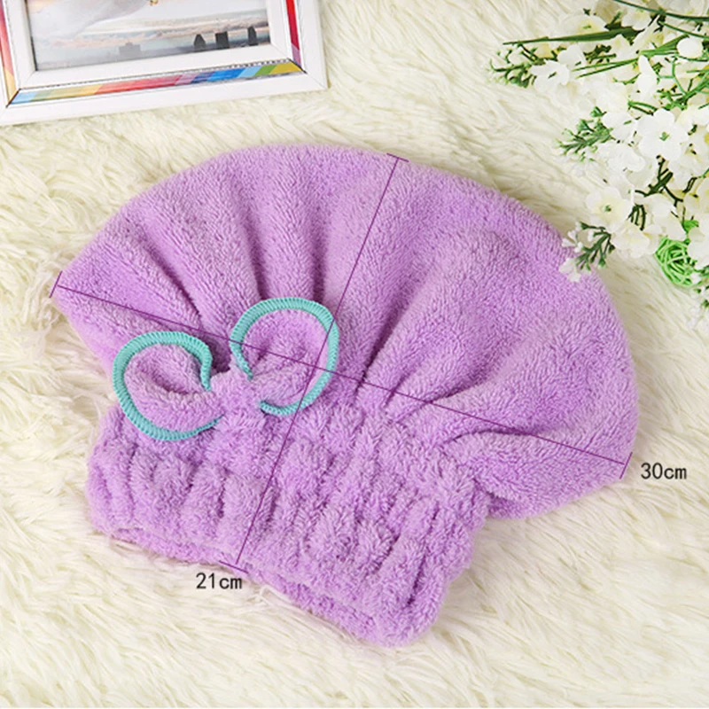Женское полотенце из микрофибры для ванной, быстросохнущая шапка для волос, тюрбан, супер впитывающая повязка на голову, шапочка для душа, банное полотенце s C1691 h