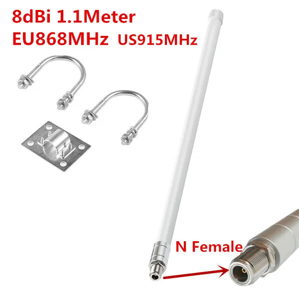 8Dbi 110Cm Eu 868 Us915Mhz Antenna Lora N Bobcat Elio Hnt Buttafuori Antenna In Fibra Di Vetro Iot Wan Modulo Rfid Esterno Rak Nebra