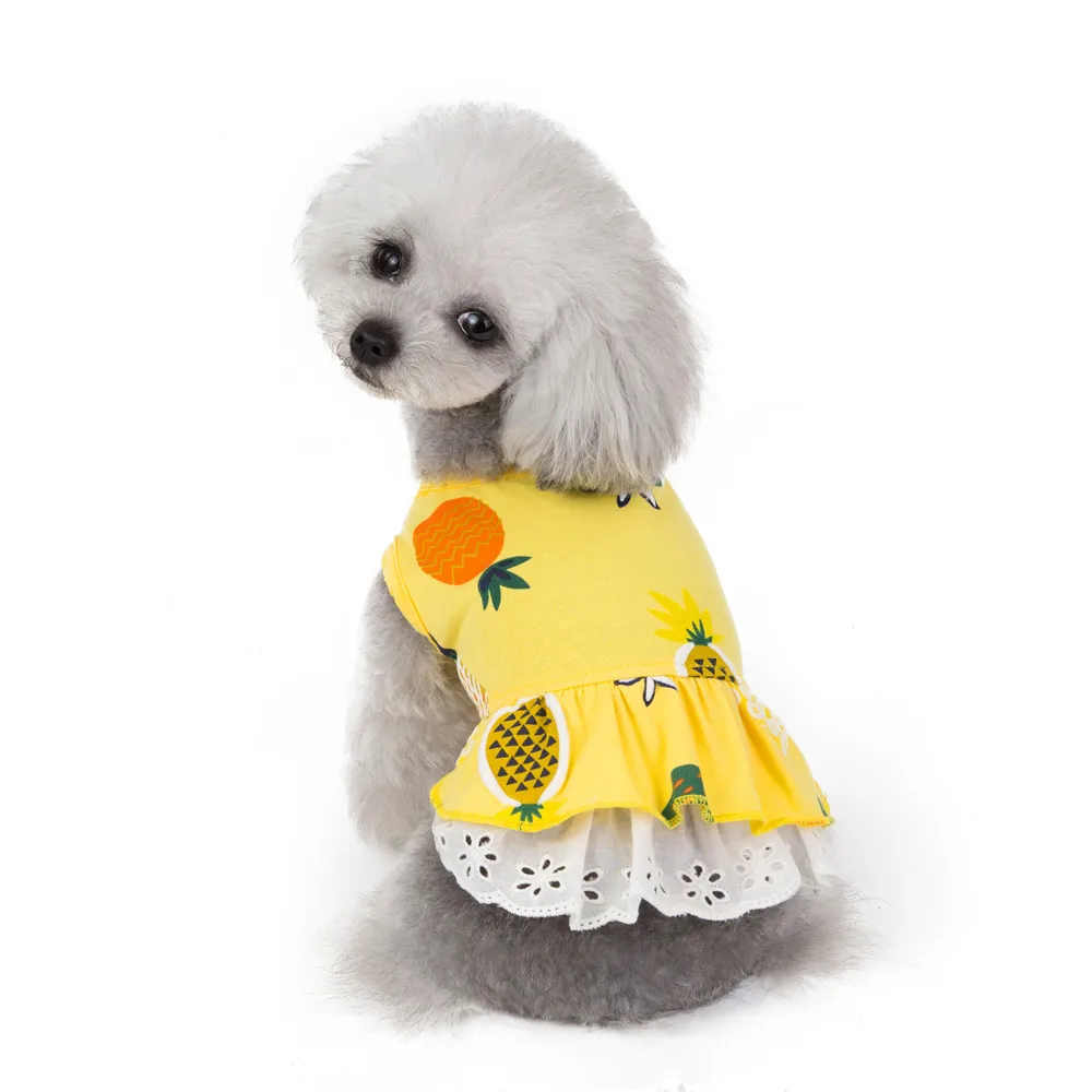 Fruit Design Summer Dress For Dog Pet Clothes Wedding Dress Skirt Puppy Small Dog Clothing Spring Fashion Jean Pet Clothes XS-XL (3)