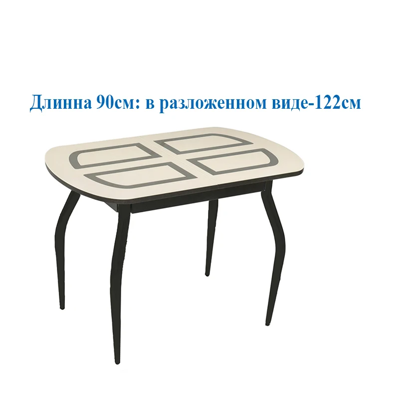 Обеденный стол, Набор выдвижных столов, стол из МДФ с закаленным стеклом для кухни и столовой, современный стиль для дома в России - Цвет: GABW90