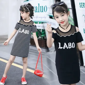 

Summer Dress for Girls Kid Children's Clothing Girl Dress Spring 2020 New Edition 5 Princess 6 Foreign Gas 7 Lace 8 Year Old