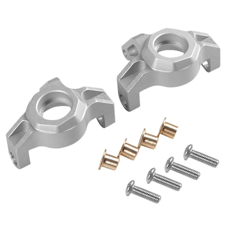 

2Pcs Aluminium Alloy Steering Hub Mount Axle Seat for Axial RR10 90048 Wraith AR60 RC Crawler Spare-White