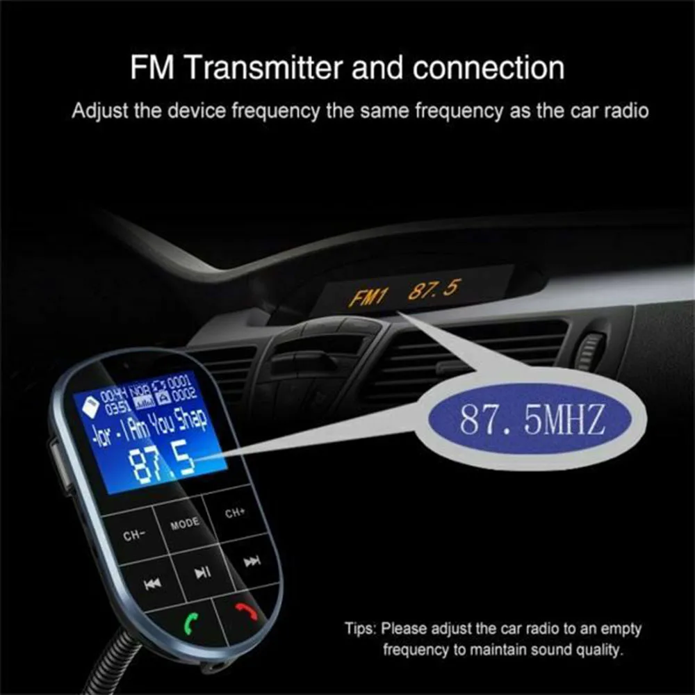 Автомобильный Bluetooth беспроводной MP3-плеер fm-передатчик Hands Free u-диск аксессуары