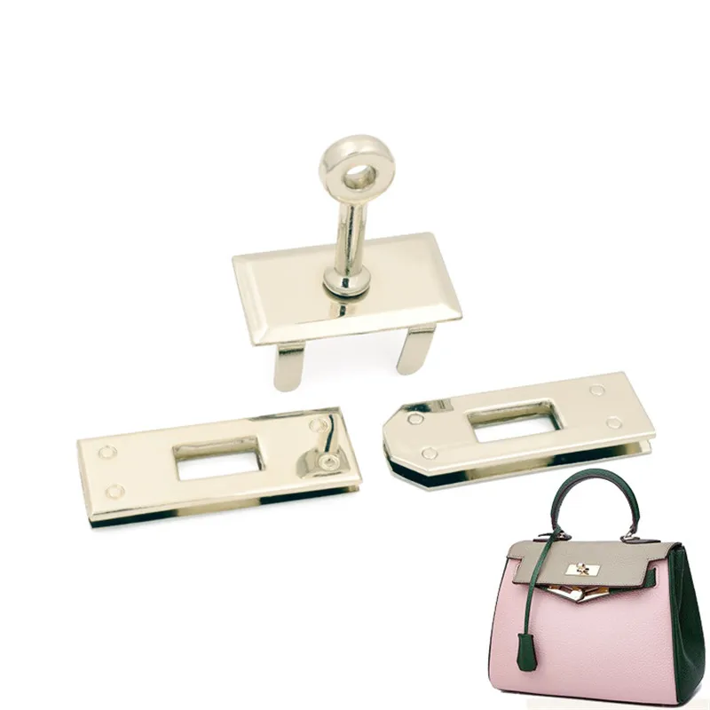 6 Sets Clasp Lock Lockbutton Twist Locks Metal Hardware For Diy Handbag
