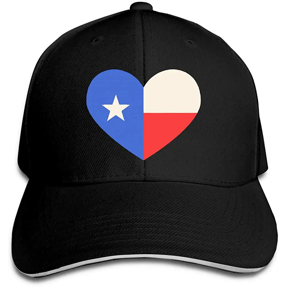 Мужская Женская флаг штата Техас сердце Дальнобойщик шляпы бейсболка