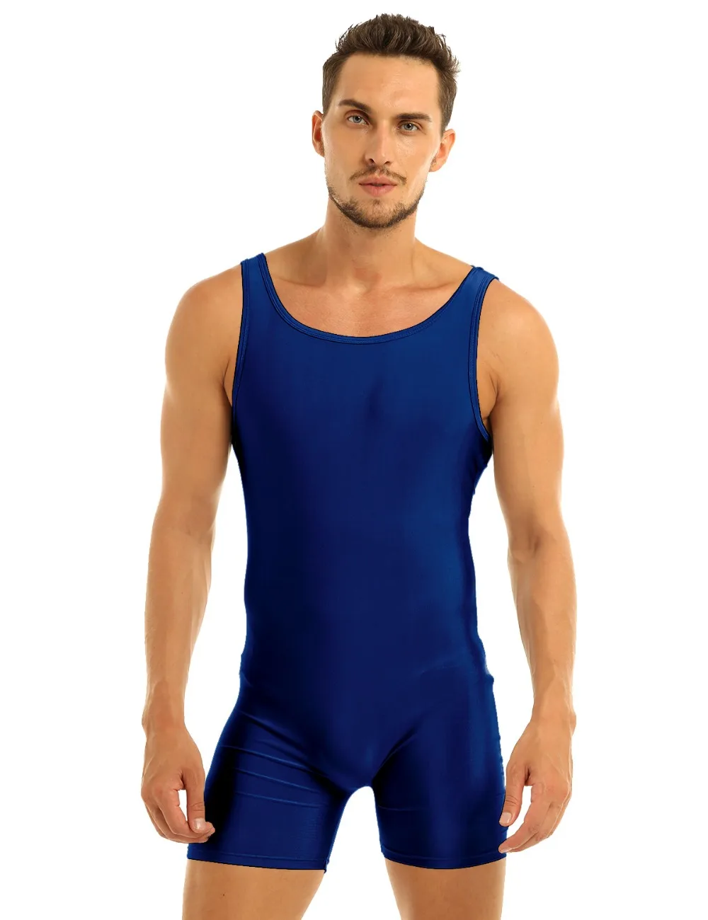 male ballet dancer attire Mens Gymnastics Unitards Bodysuit Ballet Leotard Costumes Ballet Body Tight Swimsuit for Dancing Costumes Sleeveless Bodysuit mens ballet clothes