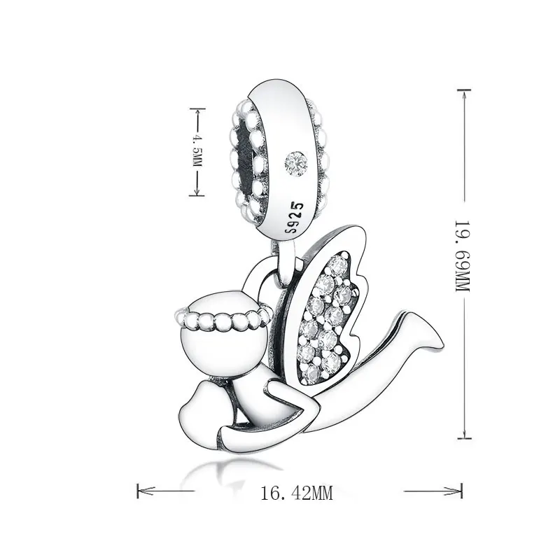 Очаровательный браслет Pandora, 925 пробы, серебряный, Европейский, для маленьких мальчиков и девочек, Kralen, Diy, ожерелье, подвеска из бисера, ювелирное изделие - Цвет: LOV01273