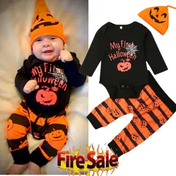 

Baby Clothing My First Halloween Newborn Baby Boy Girl Romper Jumpsuit Pants Clothes Outfit