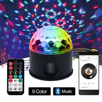 

Crystal Magic Ball Light Disco Lights Sound Activated 3W RGB Projection Lamp Stage Light for Festival Bar Club Party Christmas